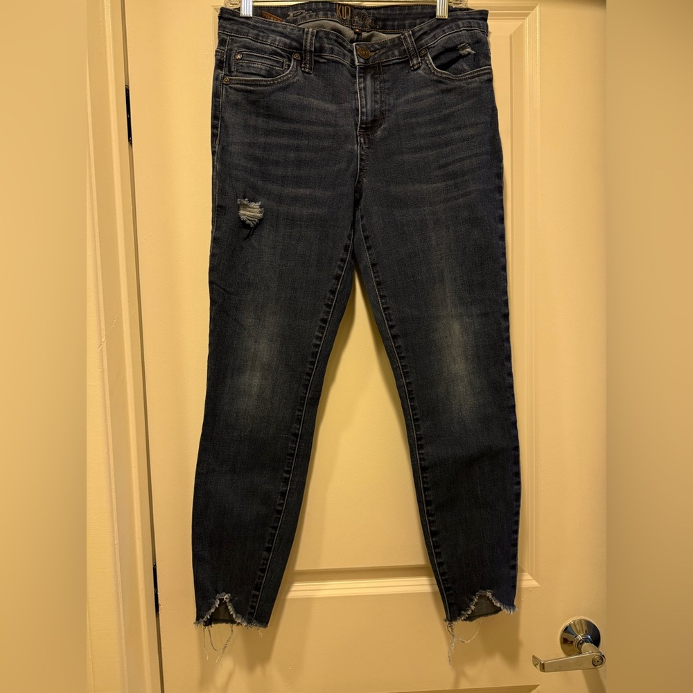 Kut from the Kloth Dark Wash Distressed Jeans